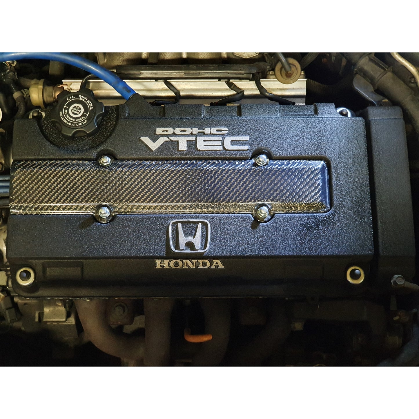 Carbon Spark Plug Cover - B Series VTEC