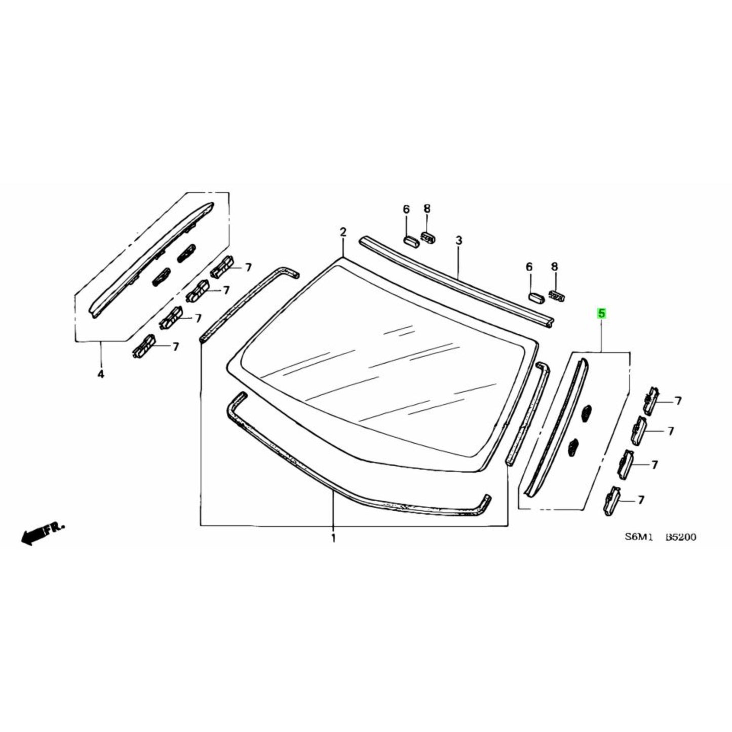 Honda OEM DC5 Integra Windscreen Moulding