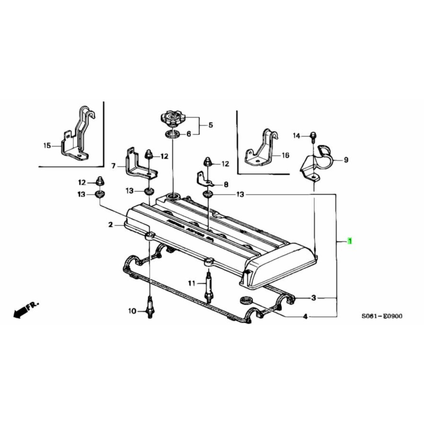 Honda OEM B Series Rocker Cover Gasket Kit