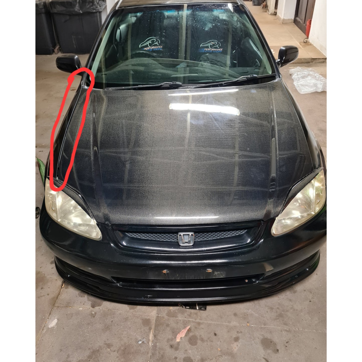EK Civic OEM Style Carbon Bonnet (99-00)