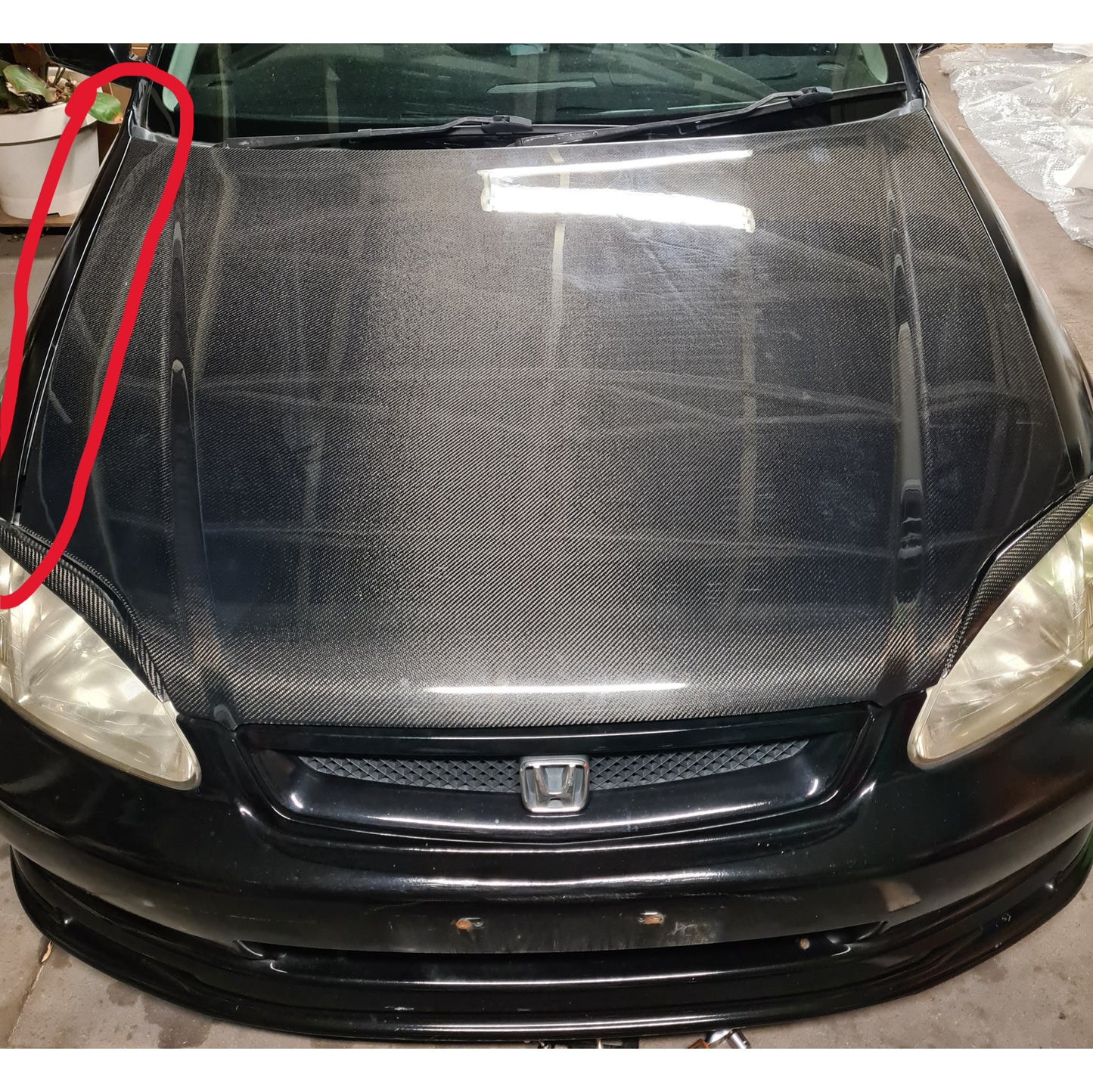 EK Civic OEM Style Carbon Bonnet (99-00)