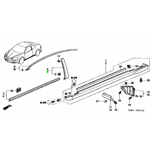 Honda OEM DC5 Integra Door Sash