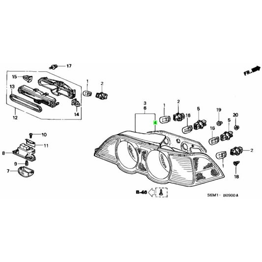 Honda OEM DC5 Tail Light Gasket (Pre-Facelift)