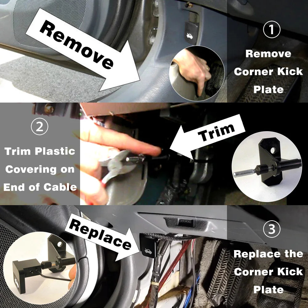 PQY Bonnet Release Latch Repair Kit Honda for Civic