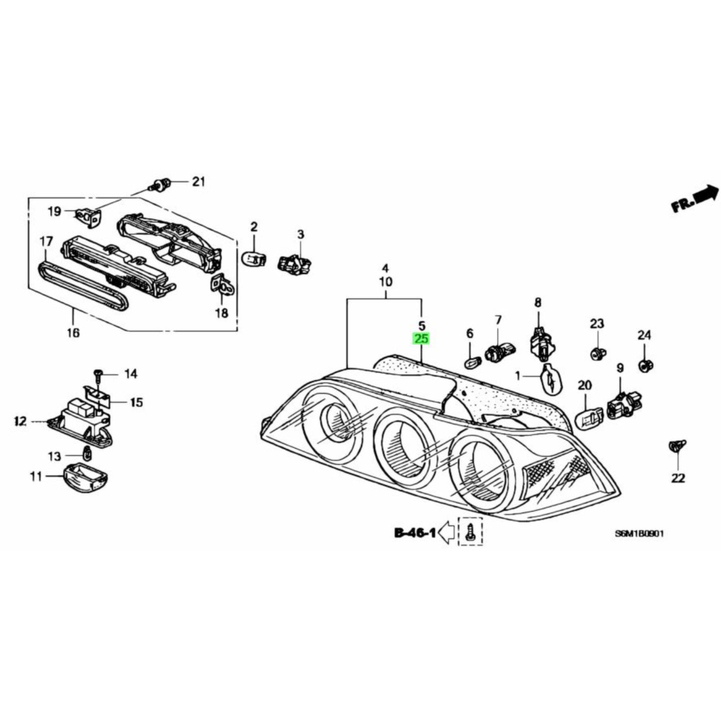 Honda OEM DC5 Tail Light Gasket (Facelift)