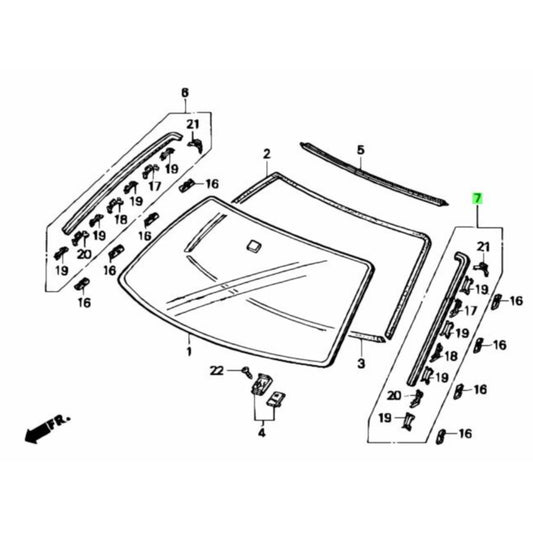 Honda OEM EG Civic Windscreen Moulding