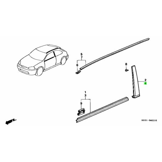 Honda OEM EK Civic Door Sash